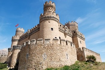 Zamek w Manzanares el Real (Hiszpania, okolice Madrytu)