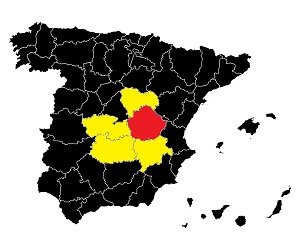 Prowincja Cuenca, Hiszpania - mapa prowincji w Kastylii La Manchy