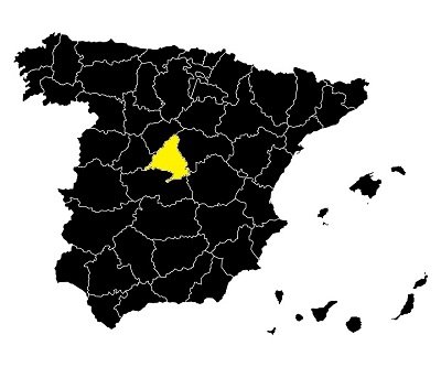 Mapa Wspólnoty Madrytu - Hiszpania